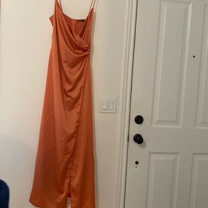 Peach formal gown from nasty gal